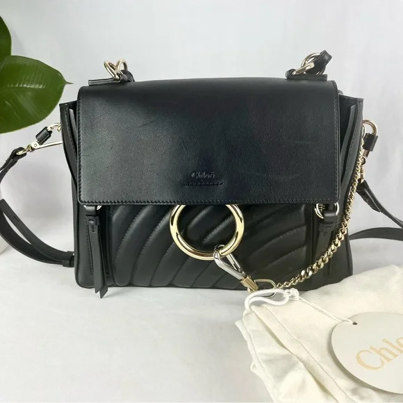 CHLOE Medium Faye Day Quilted Calf Leather Hand and Shoulder Bag Boho with COA - Picture 16 of 16